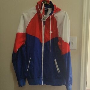 Nike Men's Red, White, and Blue Jacket